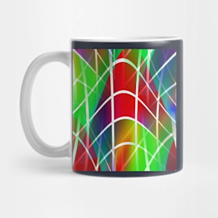 Green and red waves Mug